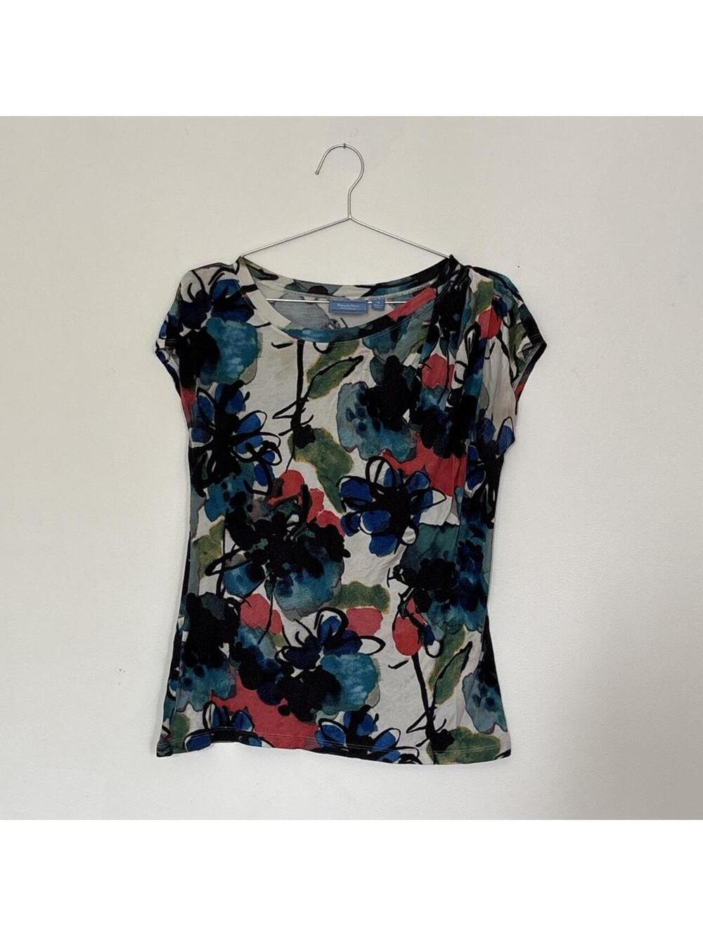 Simply Vera Vera Wang Abstract Watercolor Floral Blouse ✨
